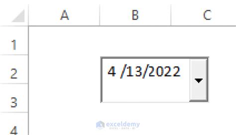 How To Insert Drop Down Calendar In Excel With Quick Steps