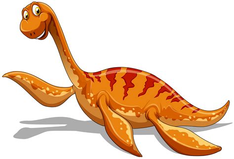 Orange Brachiosaurus With Long Neck 367987 Vector Art At Vecteezy