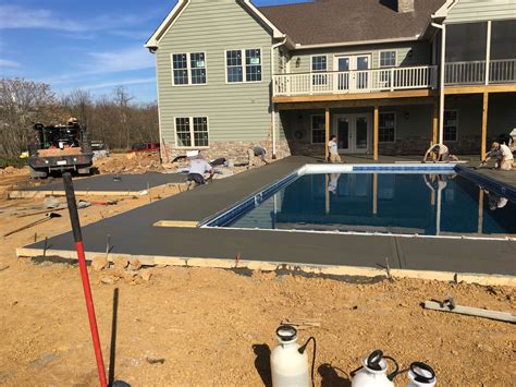 Concrete Pool Surround In Northern Virginia Blackwater Designer