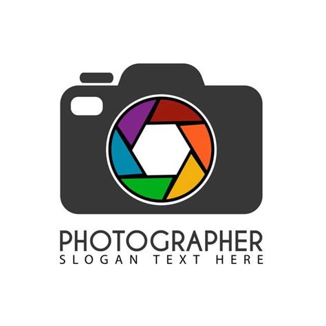 A Camera Logo With The Colors Of Rainbows And Blue Green Red Yellow