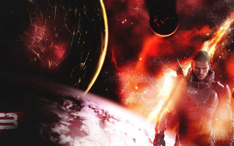 Wallpaper Illustration Mass Effect Nebula Universe Shepard