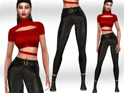 Sims 4 — Trendy Casual Full Outfit By Saliwa — Trendy Casual Full