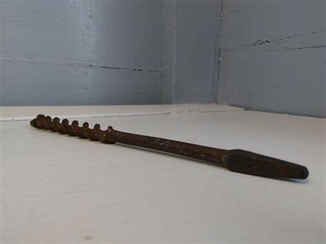 Antique Bit Brace Drill Bits Bore Bits Auger Bits Lot Of 5 Metal Old Tools Old Drill Bits Wood