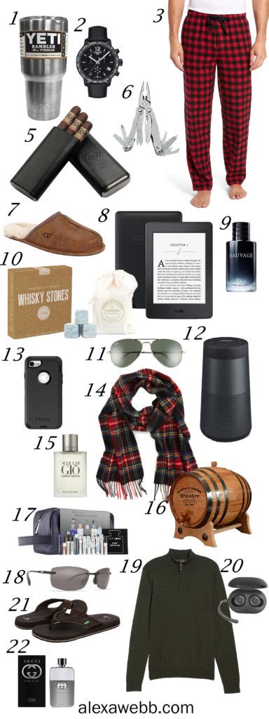 From cool gear for the audiophile to chic duds for the golf lover, there's something here for everyone. Christmas Gift Ideas for Men - Alexa Webb