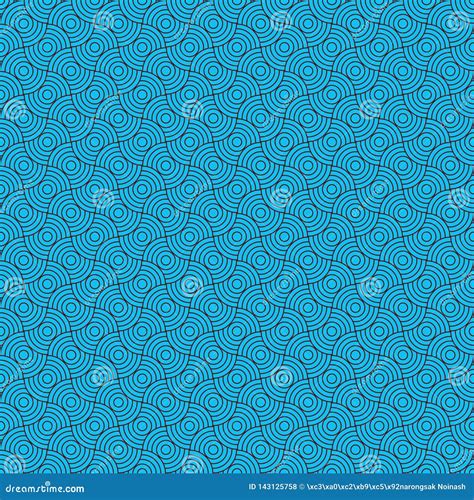 Blue Seamless Pattern Modern Stylish Texture Repeating Geometric