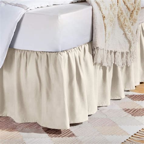 Amazon Basics Ruffled Bed Skirt Queen Off White Uk