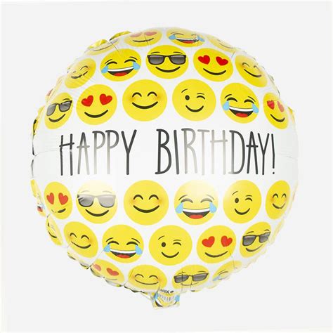 Déco De Fête Ballon Happy Birthday Emoji Déco Anniversaire Emoji