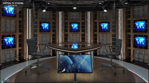 Virtual Tv Studio Chat 3d Model 17