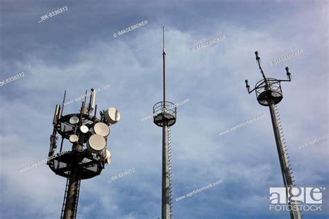Radio Relay Station Antenna Mast Wasserkuppe Rhön Fulda County Hesse Germany Europe