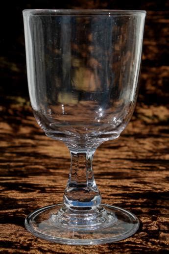 Heavy Antique Glass Goblets 1800s Vintage Flint Glass Water Glasses Set Of 4