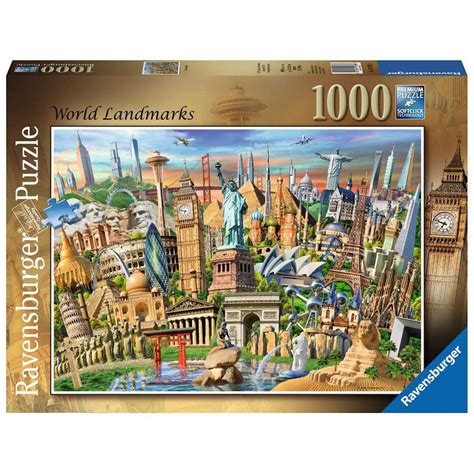World Landmarks 1000 Pieces Dab Hand Puzzles And Pastimes