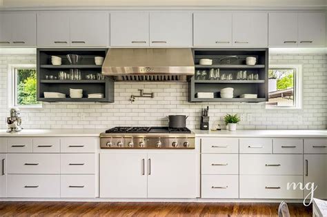 Home in the kitchen on the front from standard cabinetry to specially made cabinets that perfectly fit all of your custom kitchen needs. Light Gray Flat Front Kitchen Cabinets with Dark Gray ...