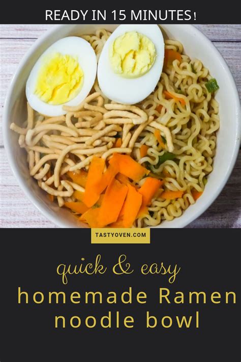 Easy Homemade Ramen Noodle Soup Made With Ramen Broth Scallions Carrots Garlic And Eggs