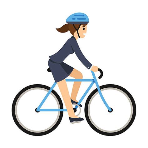 Royalty Free Beautiful Women Riding Bike Clip Art Vector Images