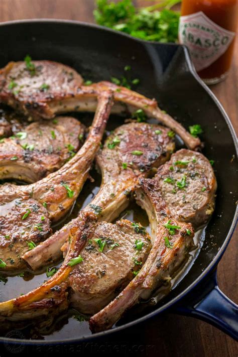 To cook lamb shoulder chop in an oven, use a cast iron skillet. Garlic and Herb Crusted Lamb Chops Recipe - NatashasKitchen.com