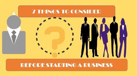 7 Things To Consider Before Starting A Business Youtube