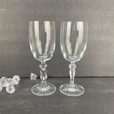 bohemia crystal crystalex andingrid andrea wine glasses set of 2 euc 7” 19 89 picclick