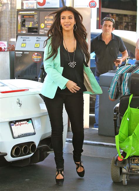 Kim Kardashian At A Gas Station In Sherman Oaks Hawtcelebs
