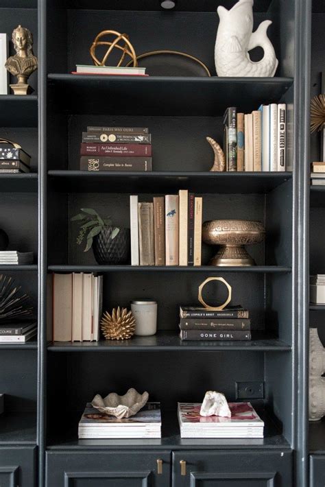 Dark Bookcases With Beautiful Styling Bookcase Decor Decorating