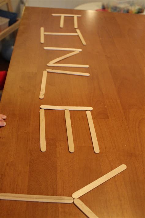 Play For A Day Popsicle Stick Letters