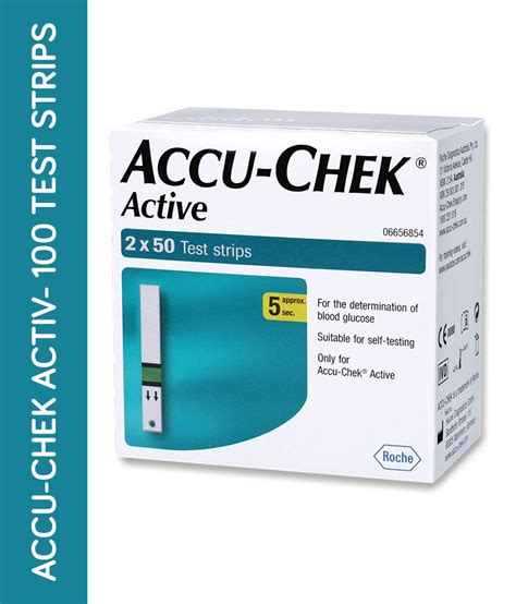 Enter the code number or code chip in your blood glucose meter. Accu-Chek Active 100 Test Strips & 4 Packs of 25 Lancets ...