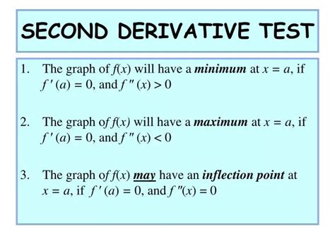 Ppt Second Derivative Test Powerpoint Presentation Free Download