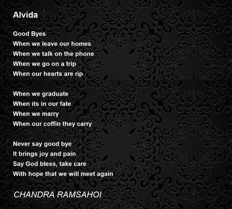 Alvida By Chandra Ramsahoi Alvida Poem