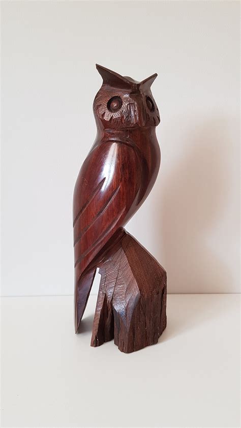 Ironwood Carved Owl Wood Carved Owl Wood Wise Owl Figurine Etsy