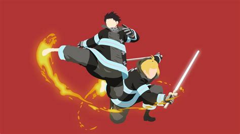Two People Are Fighting With Swords In Front Of A Red Background One