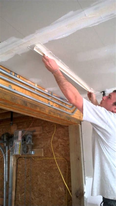 Finally, cut holes in the drywall for vents and fixtures. How to Mud and Tape Drywall Ceilings : Step 1 Applying ...