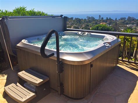 Jacuzzi J355 Spa On Flagstone Patio Overlooking The Channel Islands