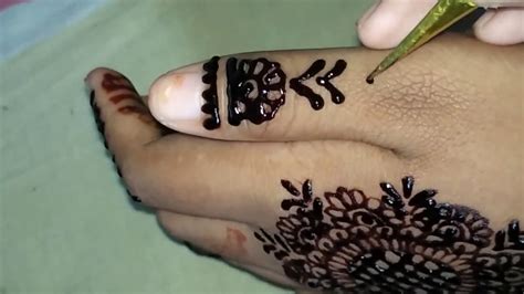 Henna dengan desain yang bersusun. tutorial henna tangan simple dan mudah - YouTube