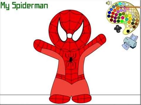Juegos para colorear online y dibujos para imprimir y pintar. juego para pintar a spiderman/ el hombre araña - YouTube