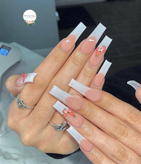 Instagram In 2020 Long Acrylic Nails Ombre Acrylic Nails Colored