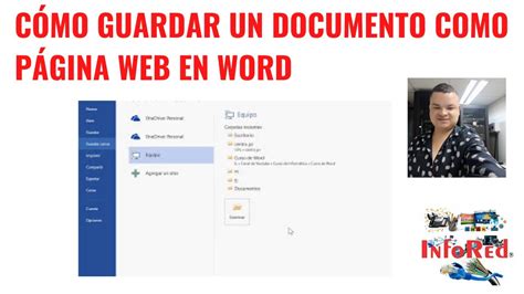 Cómo Guardar Un Documento Como Página Web En Word Youtube