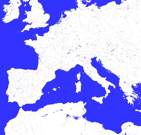 Blank Map Of Europe Rivers