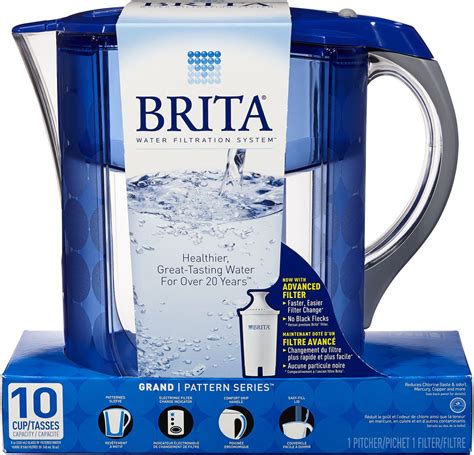 Brita Pattern Series Grand Water Filter Pitcher With Standard Filter