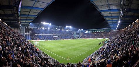Historical grounds can be chosen as well. Stadion Arminia Bielefeld - sportal.de
