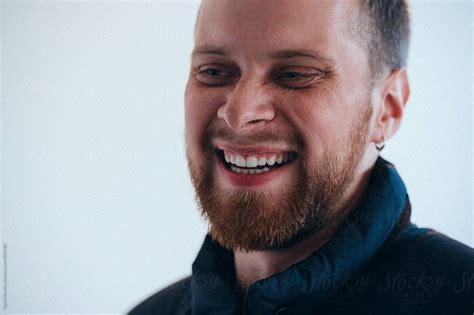 Closeup Portrait Of Man Laughing By Stocksy Contributor Danil Nevsky
