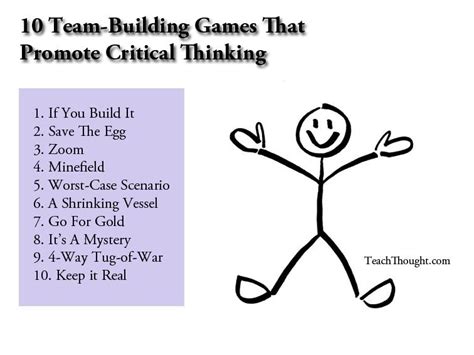 10 Team Building Games That Promote Collaborative Critical Thinking