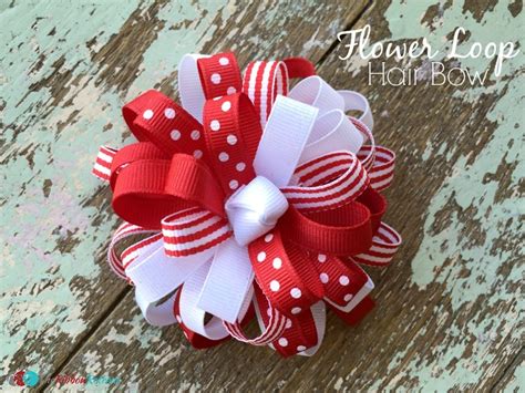 If you don't know how to make them, you can follow my tiny rosette tutorial. How To Make A Flower Loop Hair Bow - The Ribbon Retreat Blog