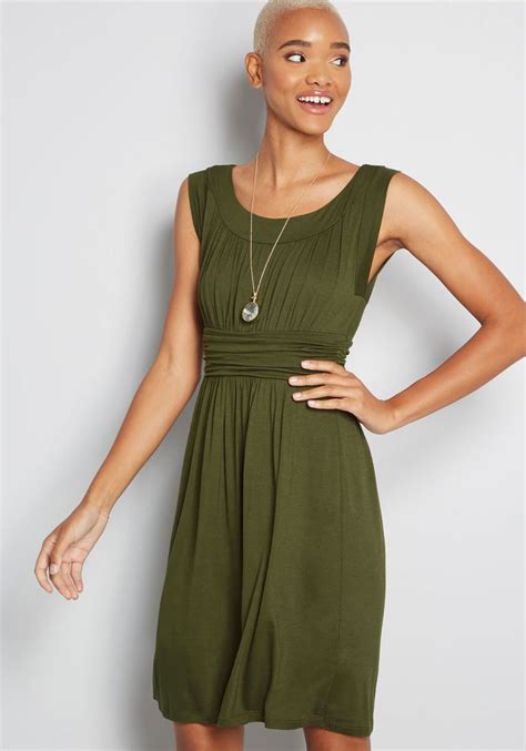 I Love Your Jersey Dress In Olive Green Dress Casual Jersey Dress