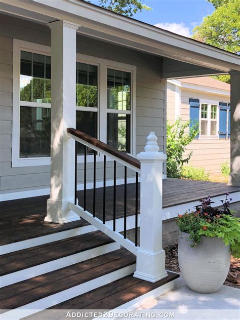 Wrought iron handrails for outdoor steps outdoor steps are one of the most important parts of your home. My Finished Front Porch Steps And Railings - Addicted 2 ...