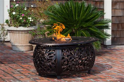 Toulon Oval Aluminum Lpg Fire Pit Well Traveled Living