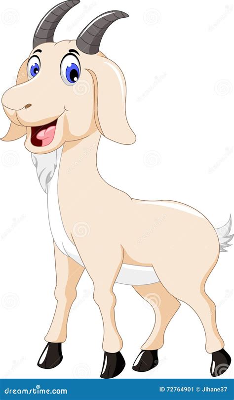 Cute Goat Cartoon For You Design Stock Illustration Illustration Of