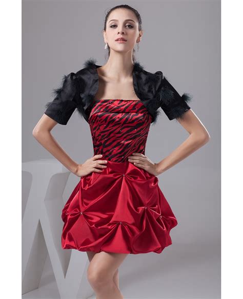 Satin prom dresses are an everlasting favorite for proms, dances or any formal occasion. A-line Strapless Short Satin Prom Dress #OP41054 $120.8 ...