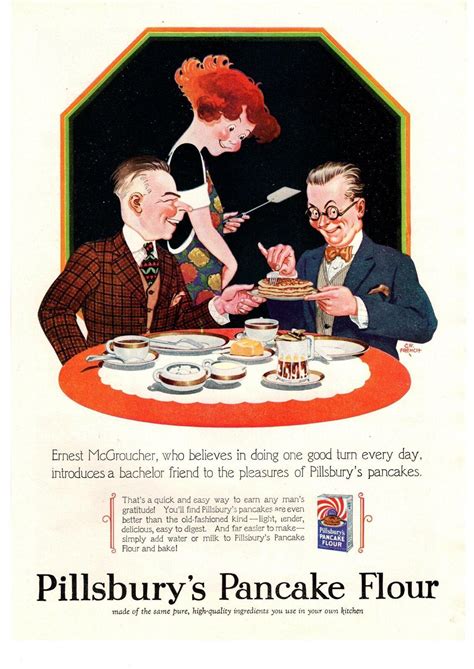 Advertisement For Pillsburys Pancake Flour 1928 Rvintageads