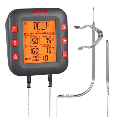 Inkbird Large Lcd Display Bbq Meat Programmable Thermometer Bg Ct2c Wi