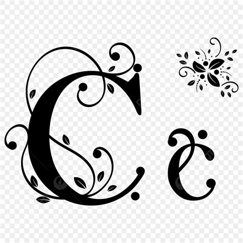 Alphabet C Vector Art Png Alphabet Letter C With Ornaments Vintage