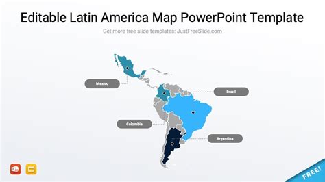 Free Editable Latin America Map Powerpoint Template Just Free Slide
